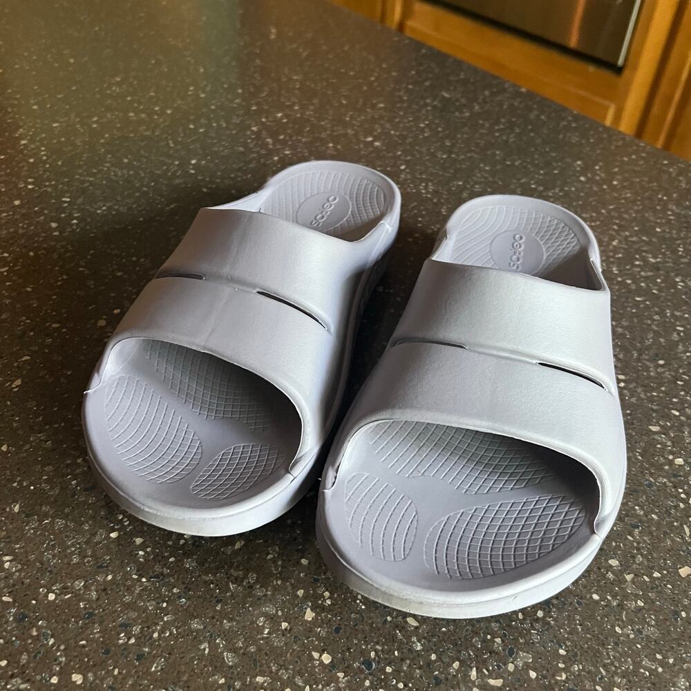 OOFOS OOahh OOriginal Sport Slide Sandals Womens Purple Athletic Recovery Sz 10